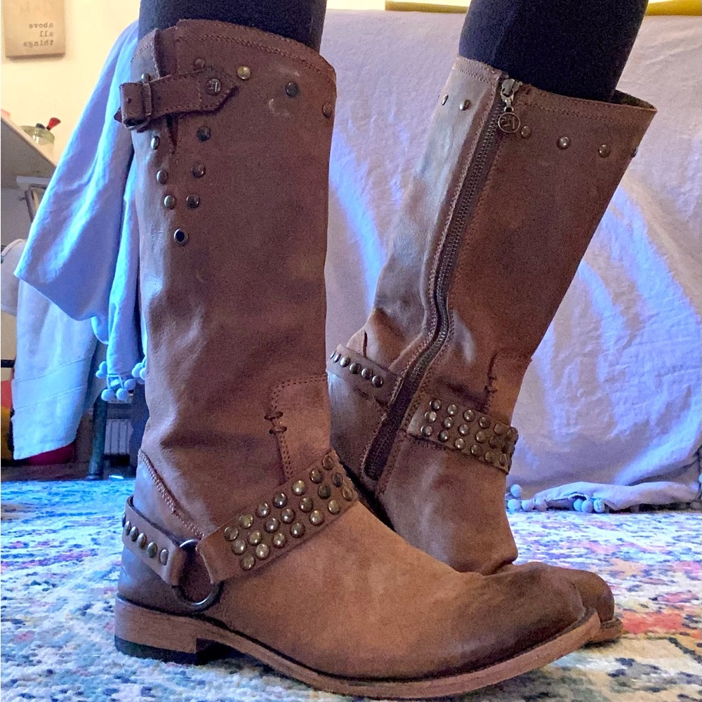 Liberty Black Western Boots Leather 8.5